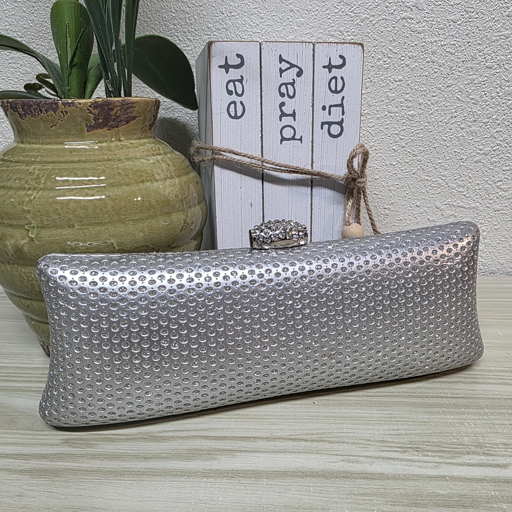 Silvertone Evening Purse Clutch